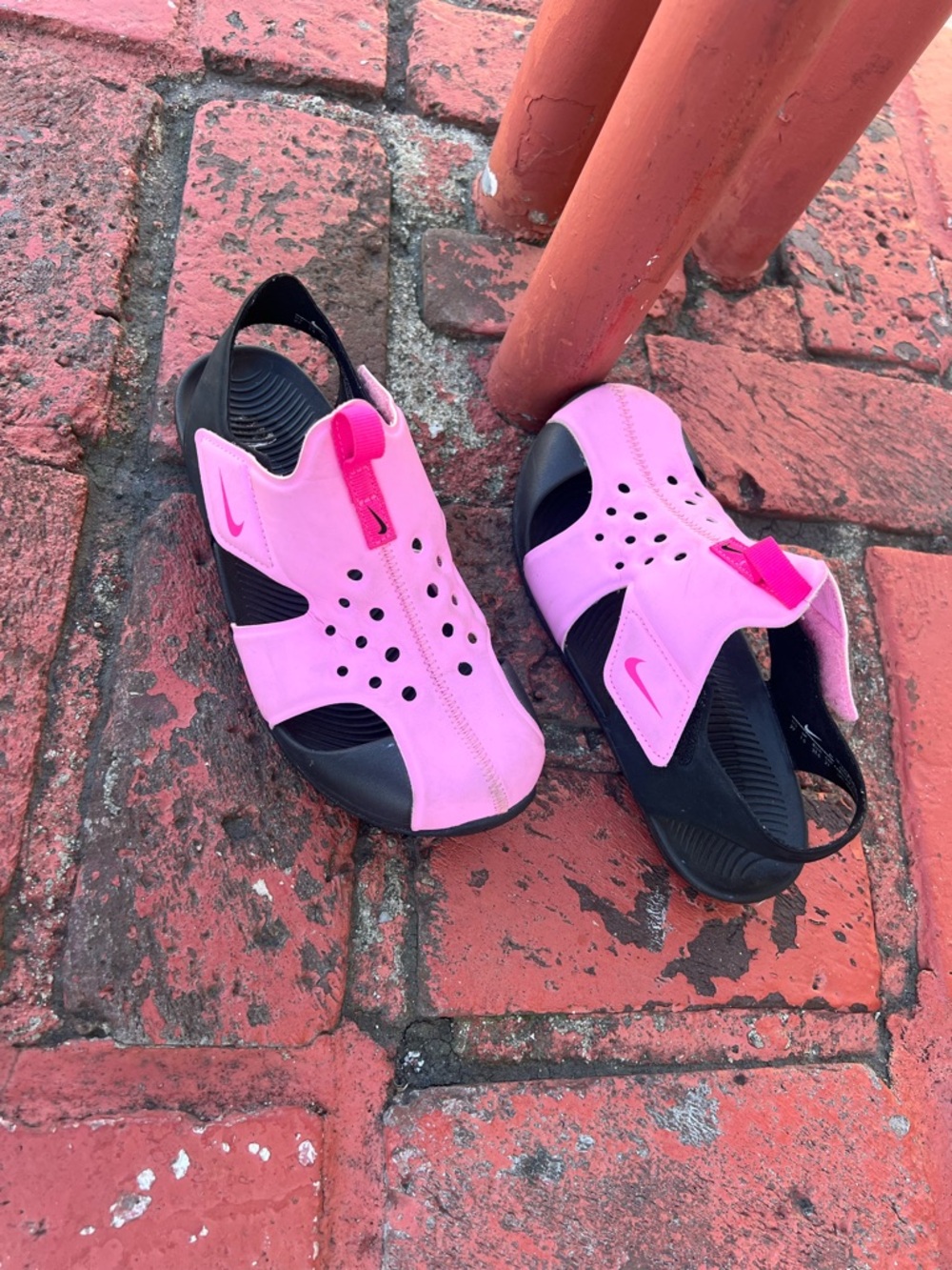 Nike Kids Pink and Black Water Shoes